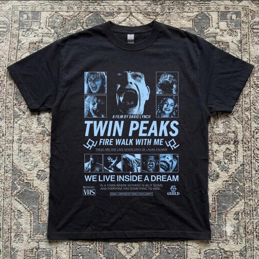 Twin Peaks Fire Walk With Me Black Gildan T-shirt Graphic Featuring Character
